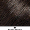 Style 229 Demi Wig Fall Synthetic Hair Addition 9.5”x10”x 15-18" Long - 4 Medium/Dark Brown