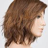 Anima | Mini Lace Front Mono Crown Heat-Friendly Synthetic Wig by Ellen Wille | Edgy Beach Waves, Blunt Fringe, Petite Average Fit - CHOCOLATE-ROOTED