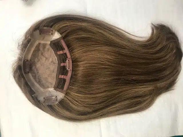 Style 249-H-IL / Human hair topper 8" x 6" base 14" long Extension - Buy Wigs USA