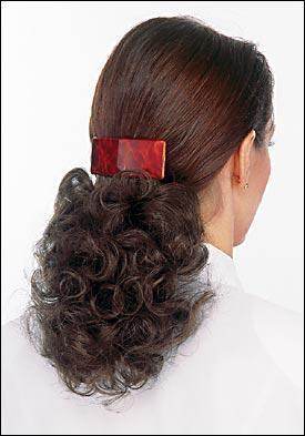 Look of Love Barrette Hair Extension for Nape With Natural Curls - Image Maker Wigs Online