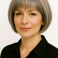 Mid-Length Bob Wig with Illusion Front Hairline | Heat-Resistant Futura Fiber | Hand-Tied Full Silk Top | Natural-Looking Synthetic Wig - Image Maker Wigs Online