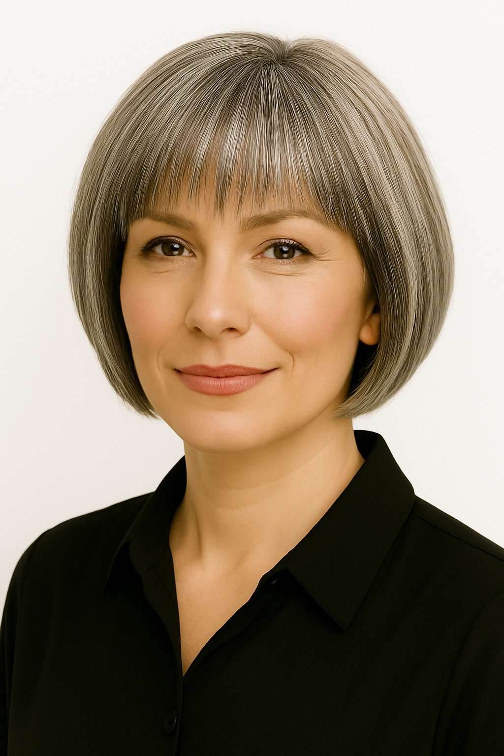 Mid-Length Bob Wig with Illusion Front Hairline | Heat-Resistant Futura Fiber | Hand-Tied Full Silk Top | Natural-Looking Synthetic Wig - Image Maker Wigs Online