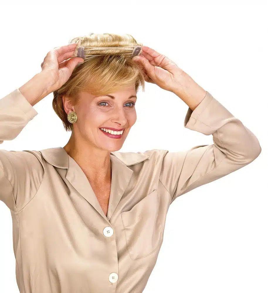 Topper Human Hair Integration Piece 4" x 6" Addition Extension | Look of Love - Image Maker Wigs Online
