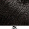 Topper Human Hair Integration Piece 4" x 6" Addition Extension | Look of Love - 1B Off Black