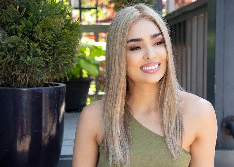 Veronica EnvyHair Human Synthetic Blend Mono Top lace front Wig - Image Maker Wigs Online