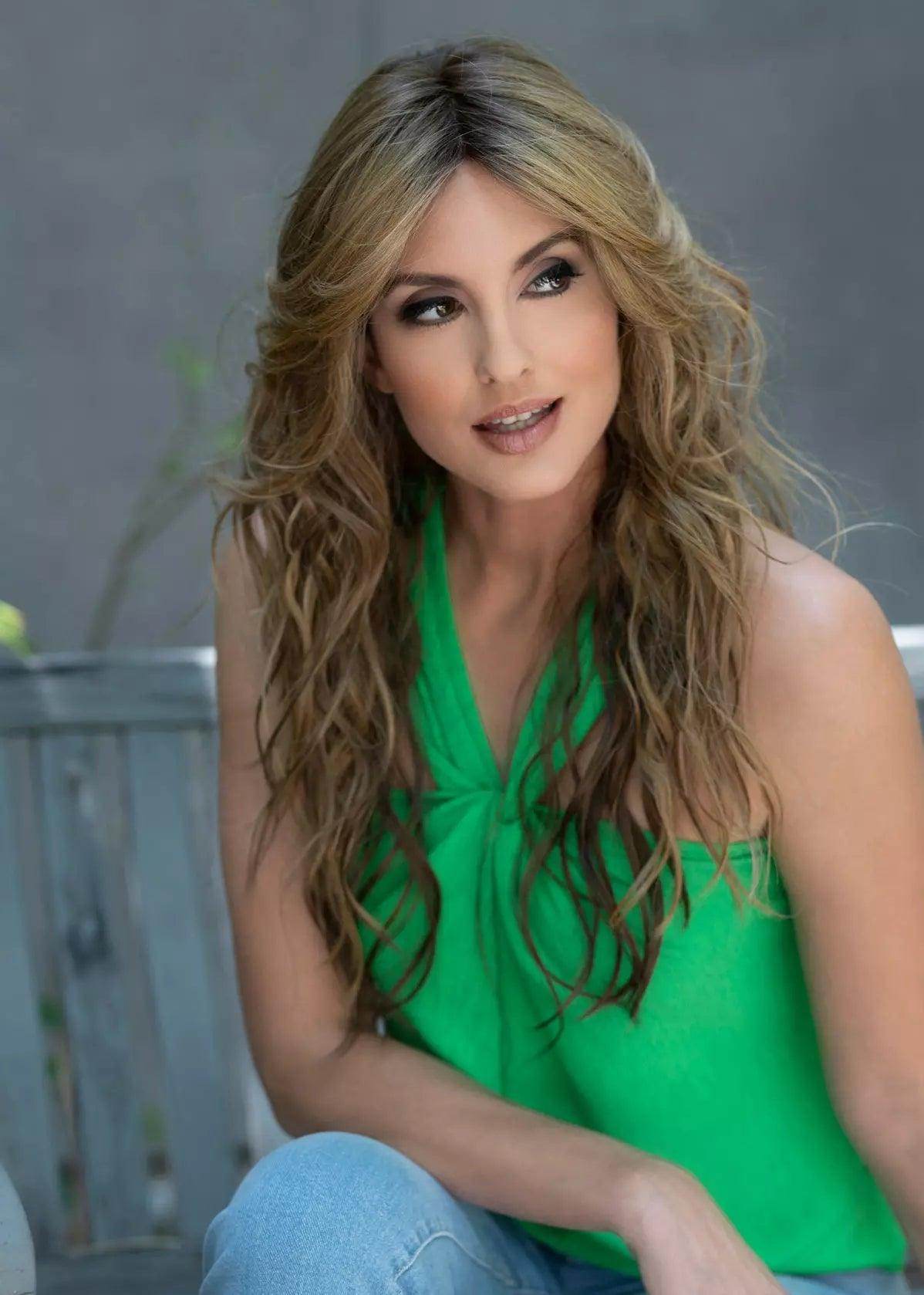 Krista - EnvyHair Human Hair Synthetic Blend Mono Top Wig by Envy - Image Maker Wigs Online