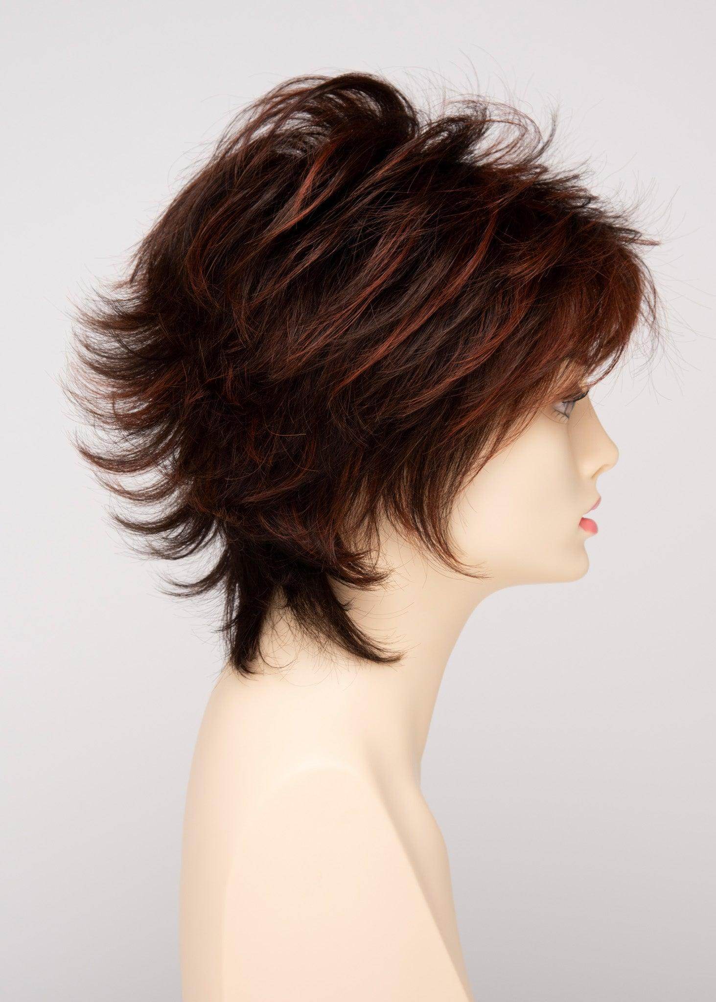 Aria | EnvyHair Human/Synthetic Blend Wig | Open Cap Construction | Envy Alan Eaton | Chocolate Cherry | Envy Wig | Image Maker Wigs Online
