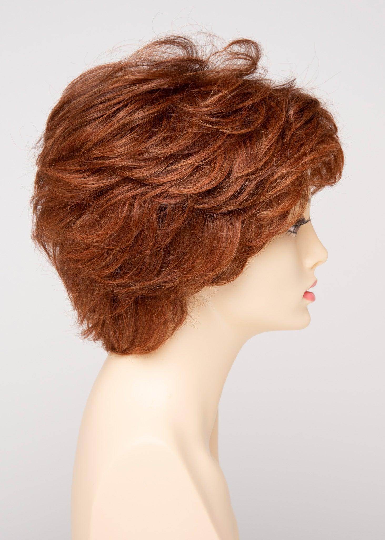Aubrey | Mono Top Hand-Tied Wig | 30/70 Human Hair Blend | Envy | Lighter Red | Envy Wig | Image Maker Wigs Online