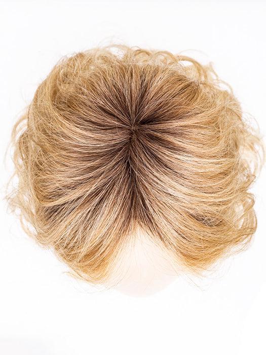SAHARA BEIGE ROOTED 26.20.25 | Light Golden Blonde, Light Strawberry Blonde, and Lightest Golden Blonde blend with Dark Shaded Roots