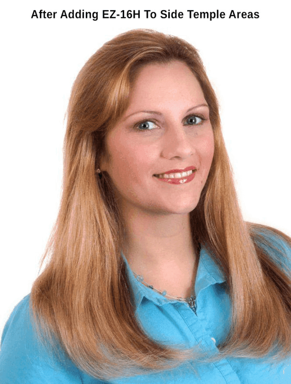 Human 16” hair extension Add Volume Temple Sides Crown - Image Maker Wigs Online