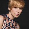 Point Wig by Ellen Wille – Edgy Asymmetrical Cut, Mono Crown, Lightweight Synthetic - LIGHT MANGO MIX 28.31.19 | Medium Copper Red, Copper Red, and Butterscotch Blonde Highlights