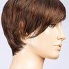 Point Wig by Ellen Wille – Edgy Asymmetrical Cut, Mono Crown, Lightweight Synthetic - HOT CHOCOLATE MIX 6.33.29 | Medium Brown, Reddish Brown, and Light Auburn Blend