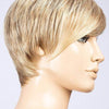 Point Wig by Ellen Wille – Edgy Asymmetrical Cut, Mono Crown, Lightweight Synthetic - CHAMPAGNE ROOTED 22.16.25 | Light Beige Blonde, Medium Honey Blonde, and Platinum Blonde Blend with Dark Roots