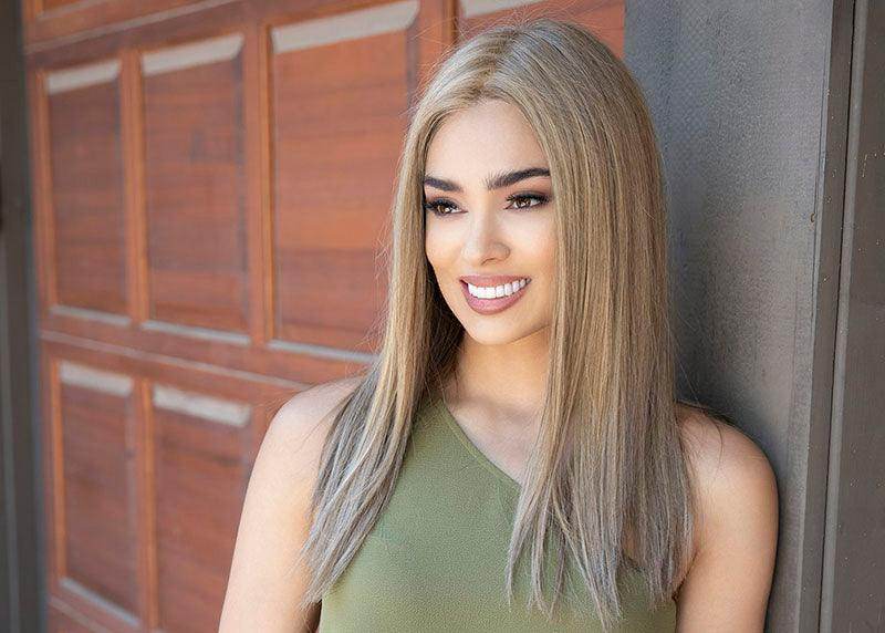 Veronica EnvyHair Human Synthetic Blend Mono Top lace front Wig - Image Maker Wigs Online