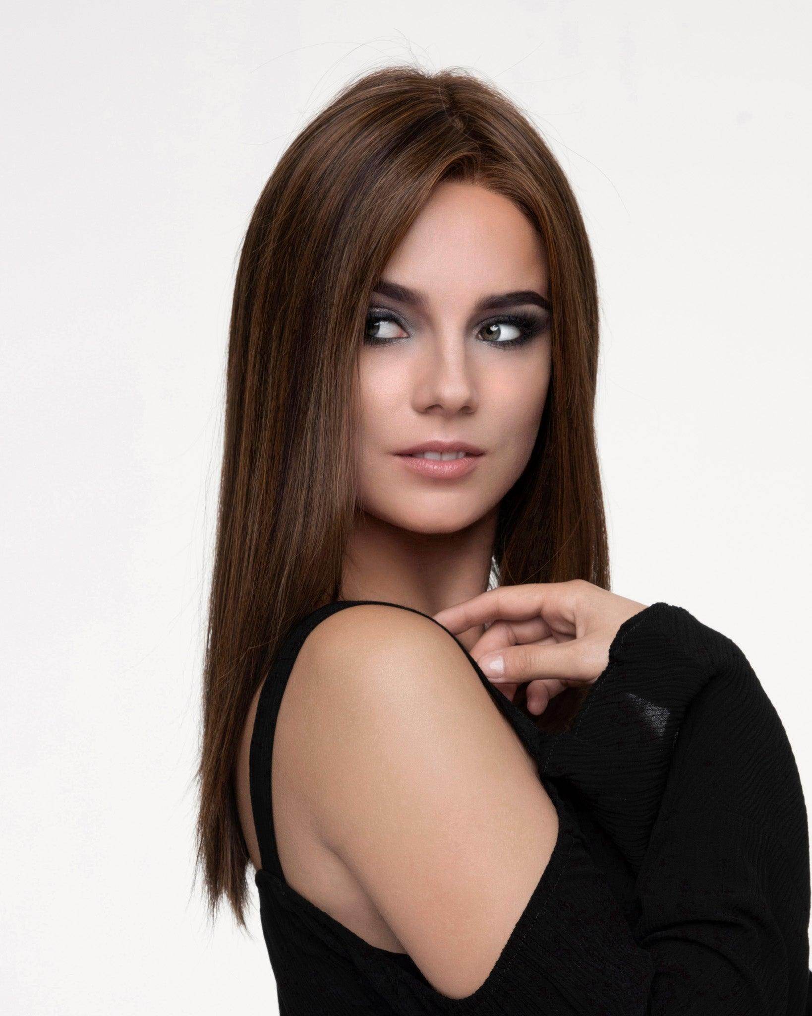 Veronica EnvyHair Human Synthetic Blend Mono Top lace front Wig - Image Maker Wigs Online